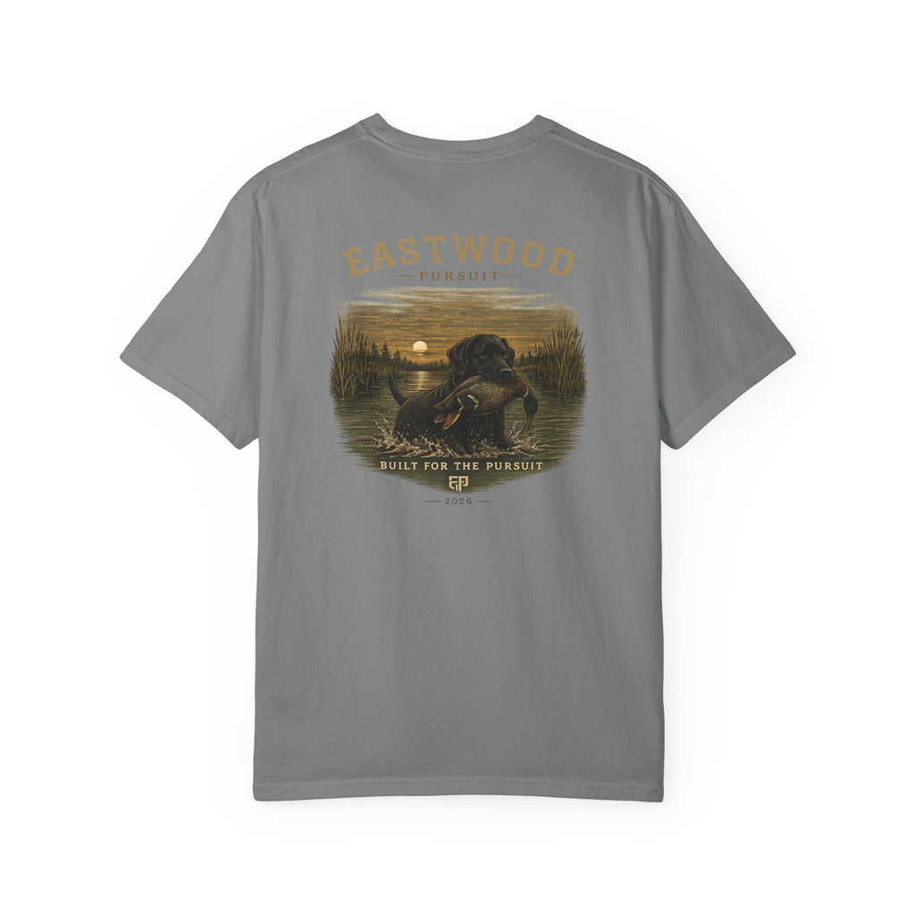 Eastwood Pursuit Duck Hunting Scene T-Shirt | Vintage Waterfowl Artwork