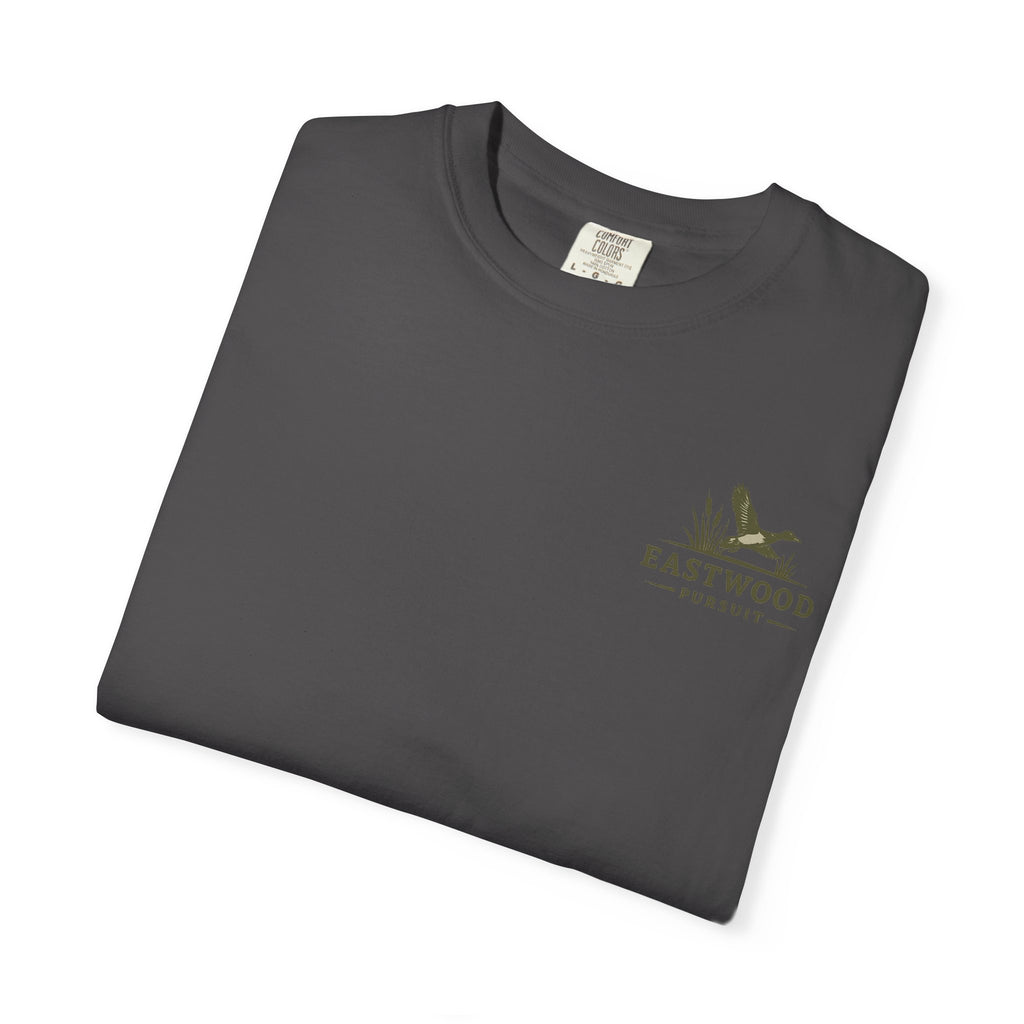 Eastwood Pursuit Duck Hunting Scene T-Shirt | Vintage Waterfowl Artwork