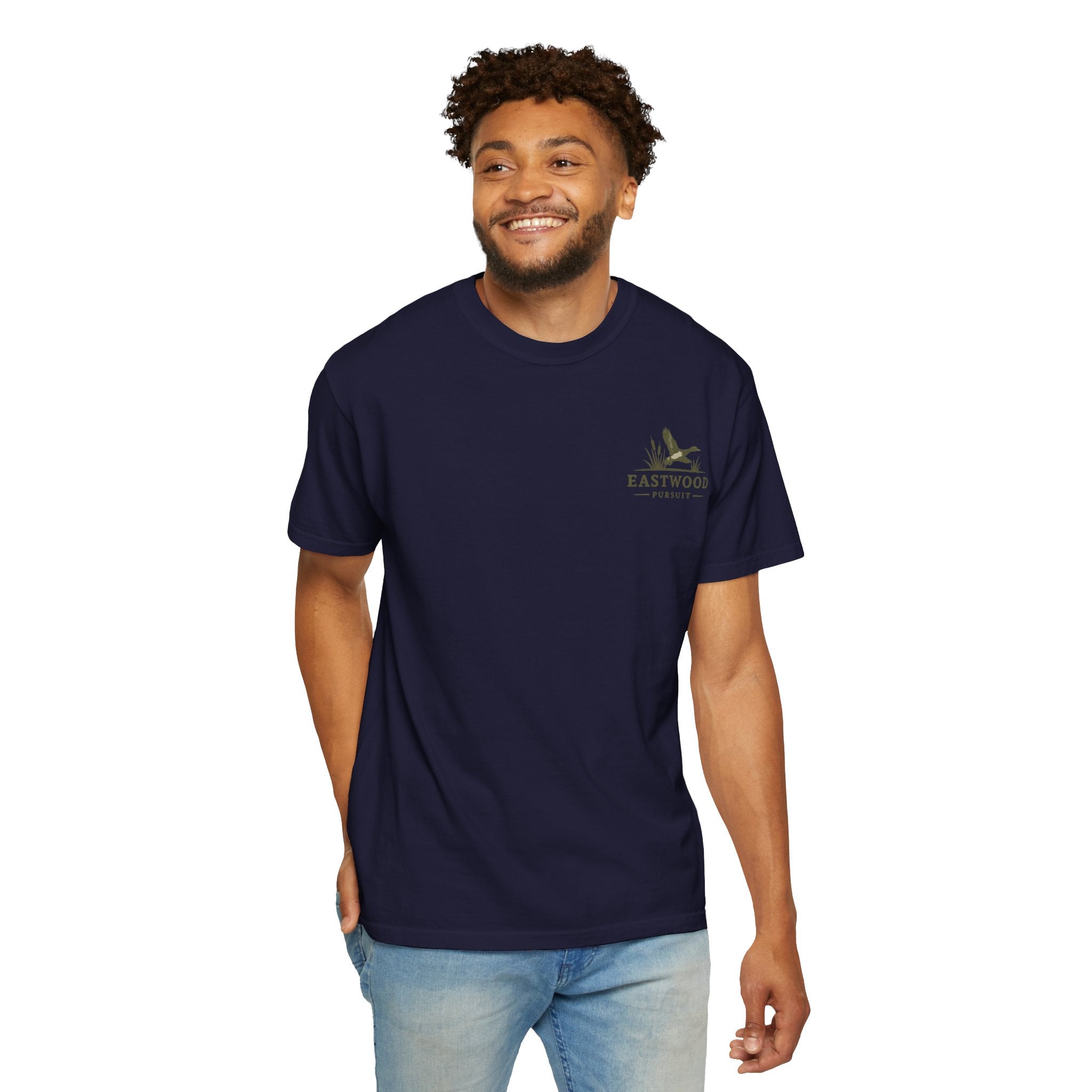 Yellow Lab Hunting T-Shirt — "Eastwood Pursuit" Graphic Tee