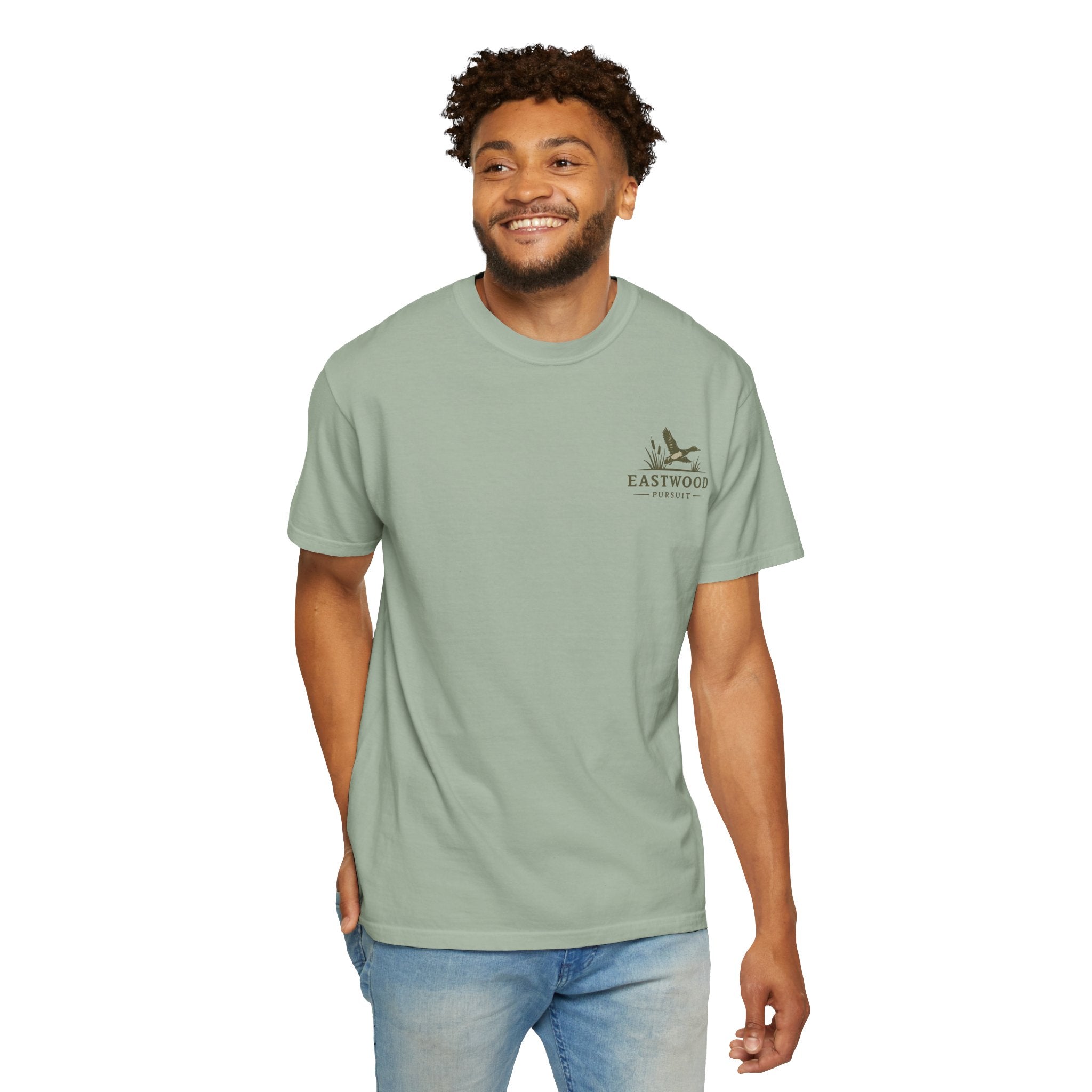 Yellow Lab Hunting T-Shirt — "Eastwood Pursuit" Graphic Tee