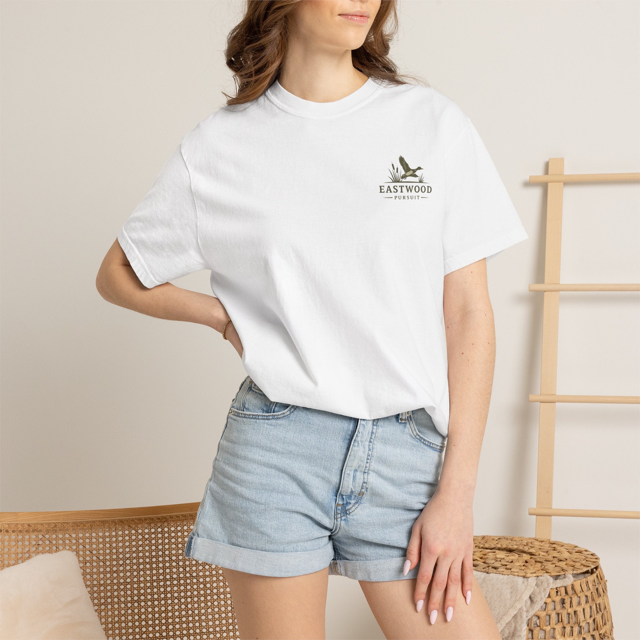 Eastwood Pursuit Duck Hunting Scene T-Shirt | Vintage Waterfowl Artwork