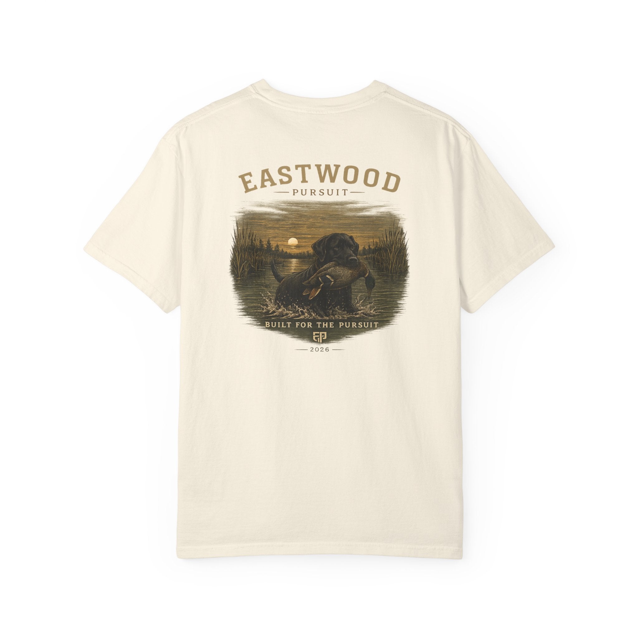 Eastwood Pursuit Duck Hunting Scene T-Shirt | Vintage Waterfowl Artwork
