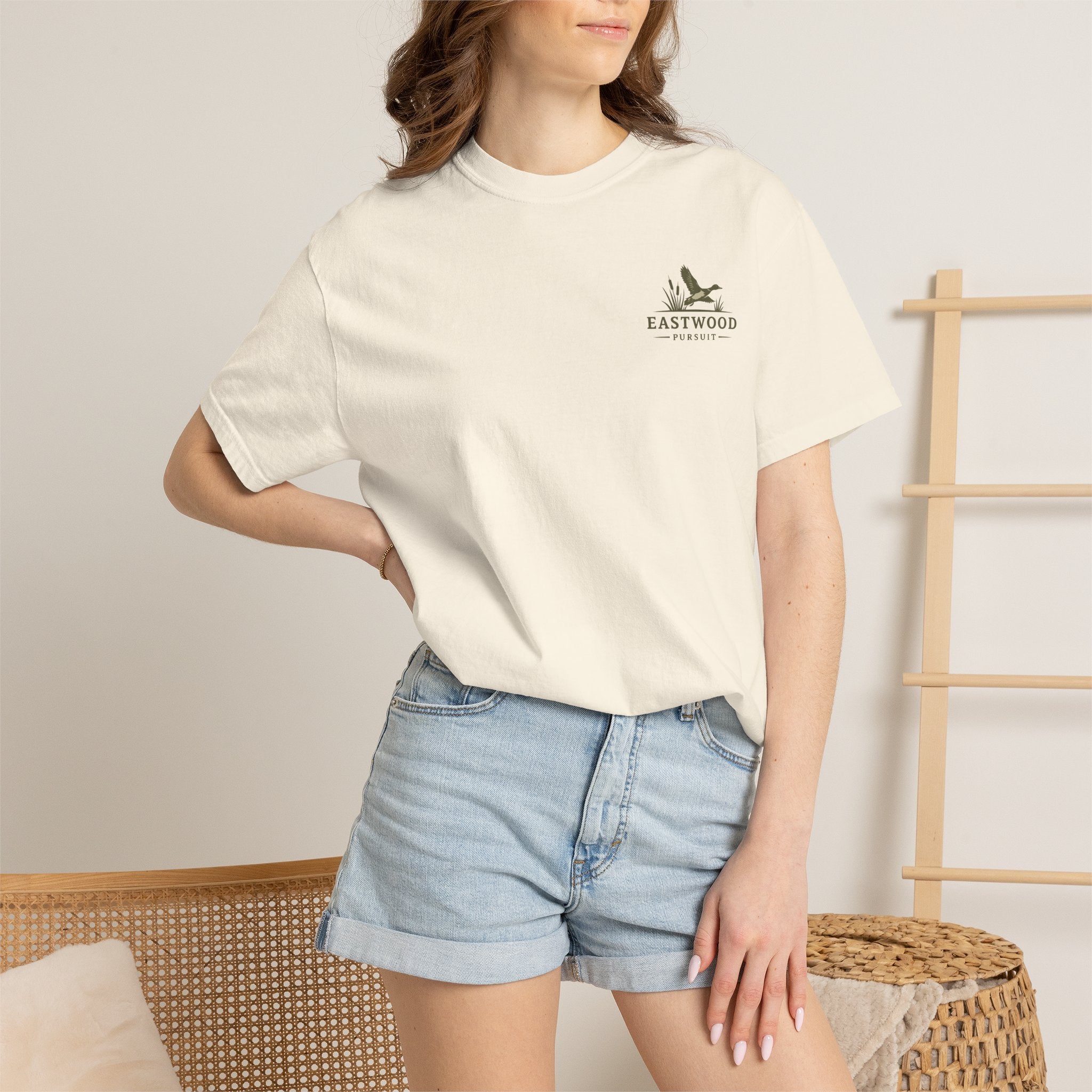 Eastwood Pursuit Duck Hunting Scene T-Shirt | Vintage Waterfowl Artwork