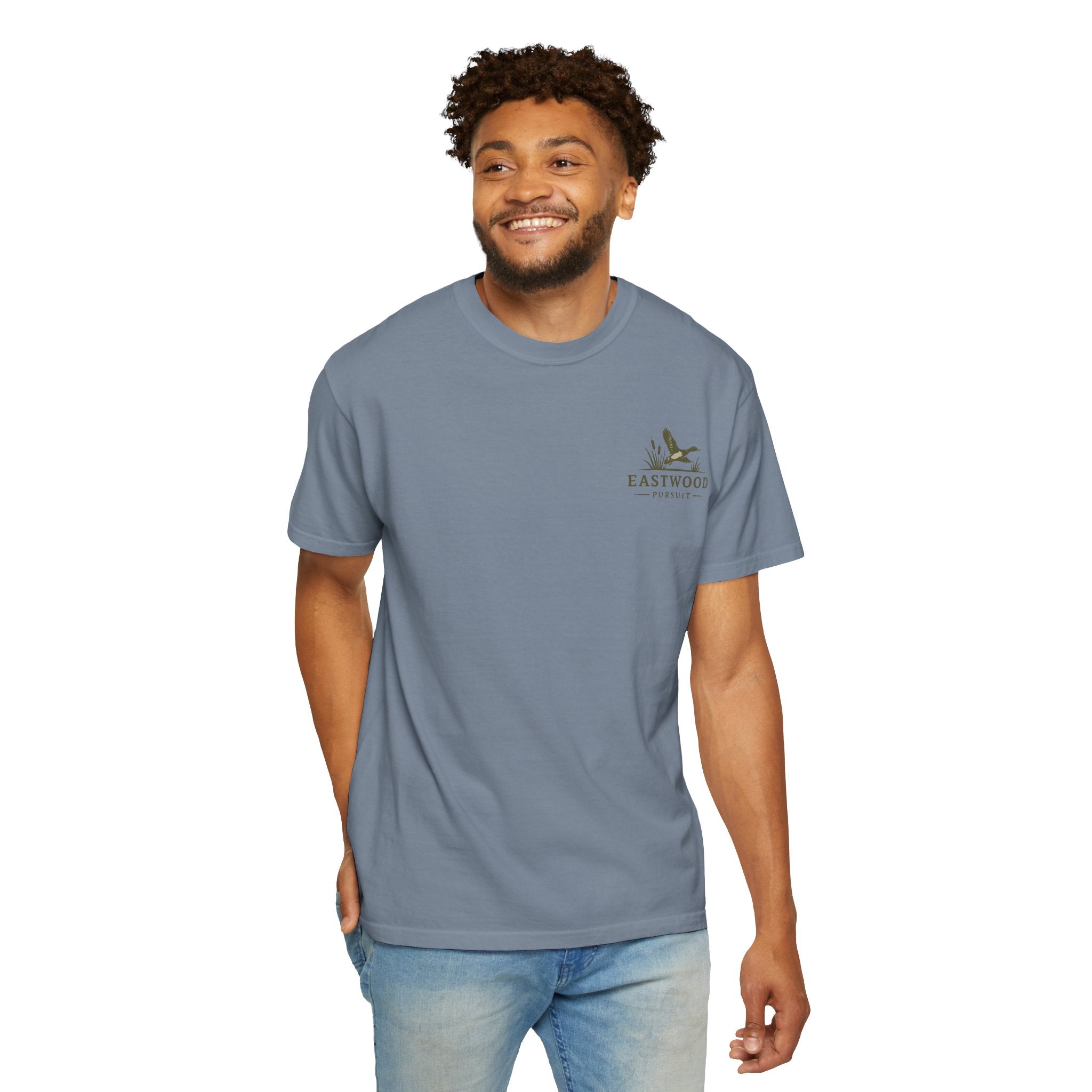 Yellow Lab Hunting T-Shirt — "Eastwood Pursuit" Graphic Tee