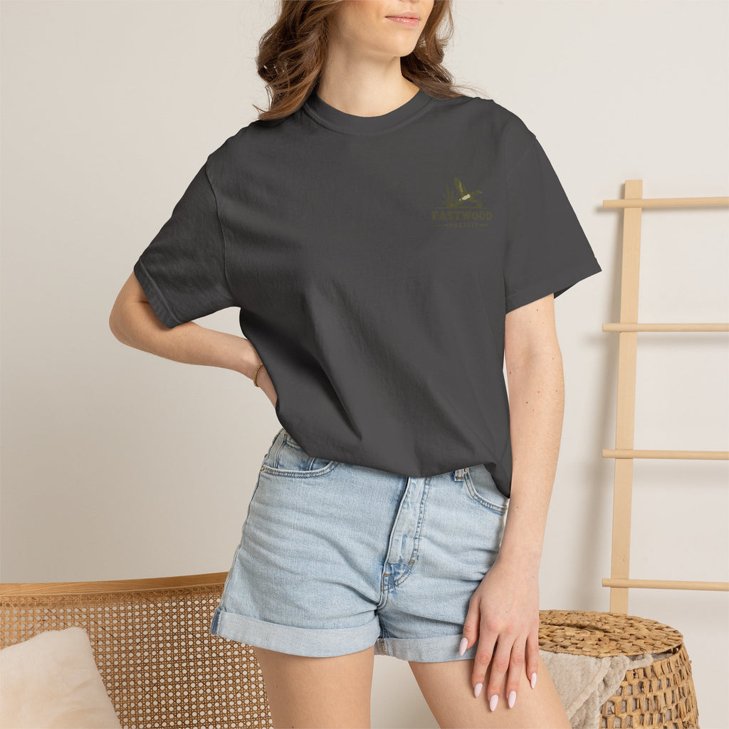 Eastwood Pursuit Duck Hunting Scene T-Shirt | Vintage Waterfowl Artwork