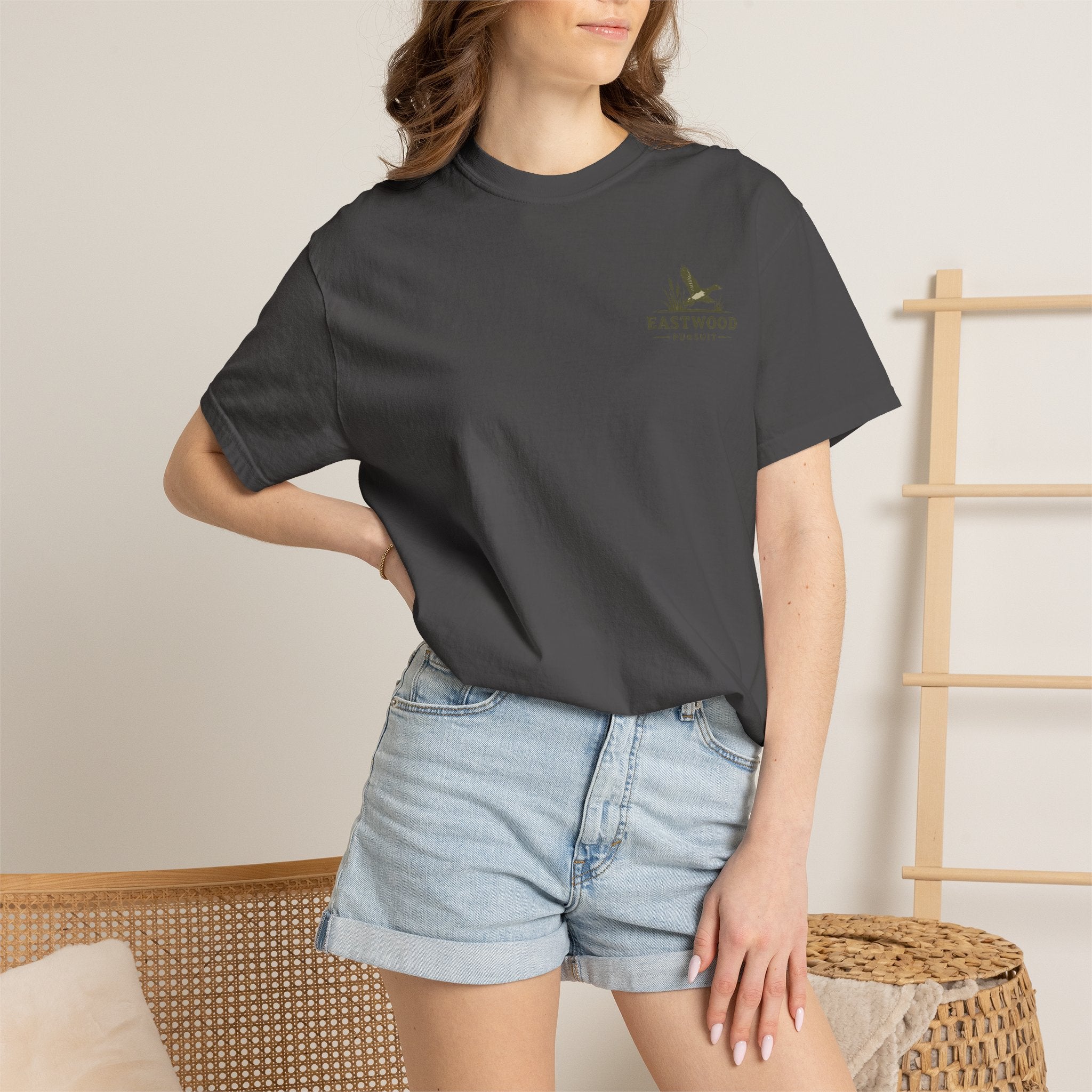 Eastwood Pursuit Duck Hunting Scene T-Shirt | Vintage Waterfowl Artwork