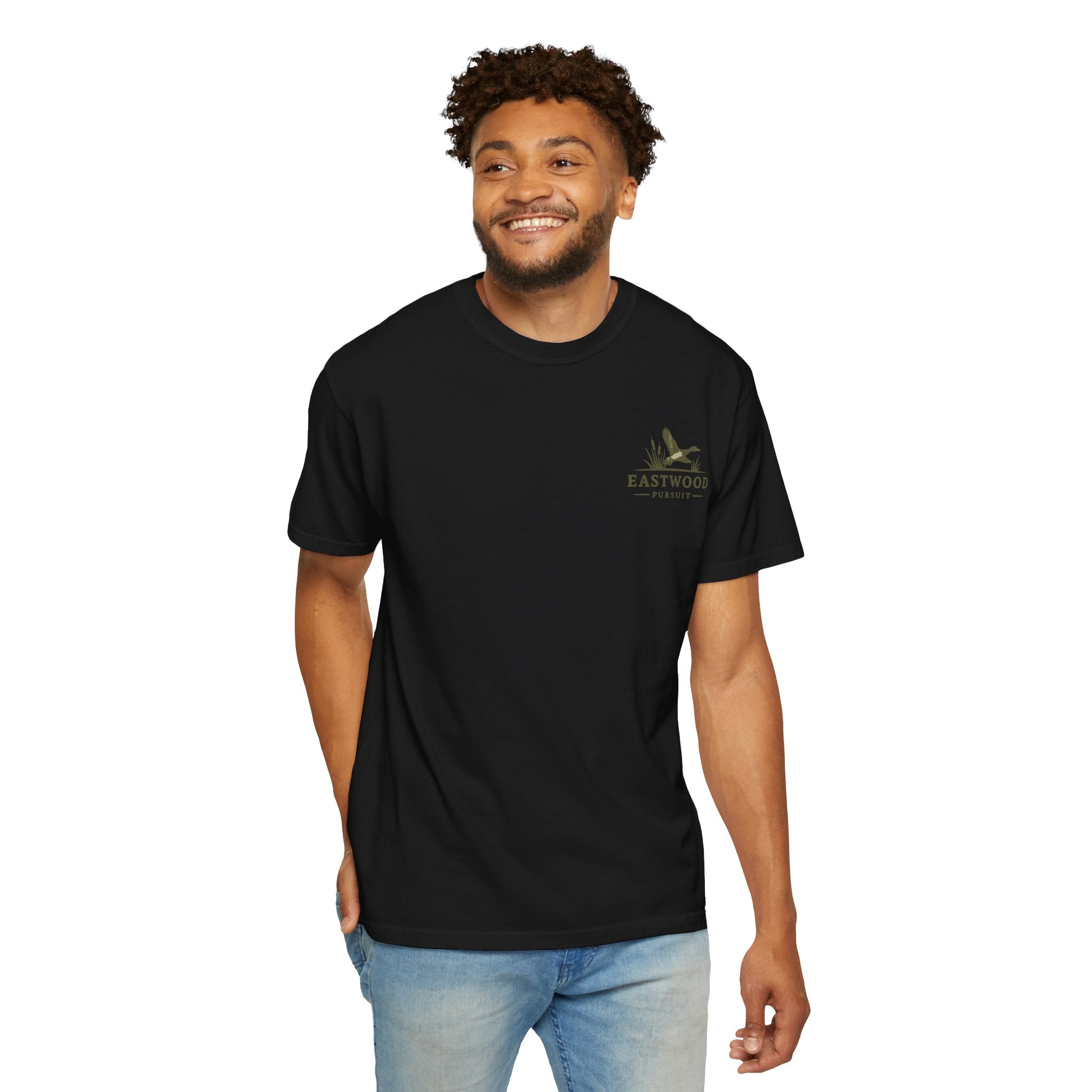Yellow Lab Hunting T-Shirt — "Eastwood Pursuit" Graphic Tee