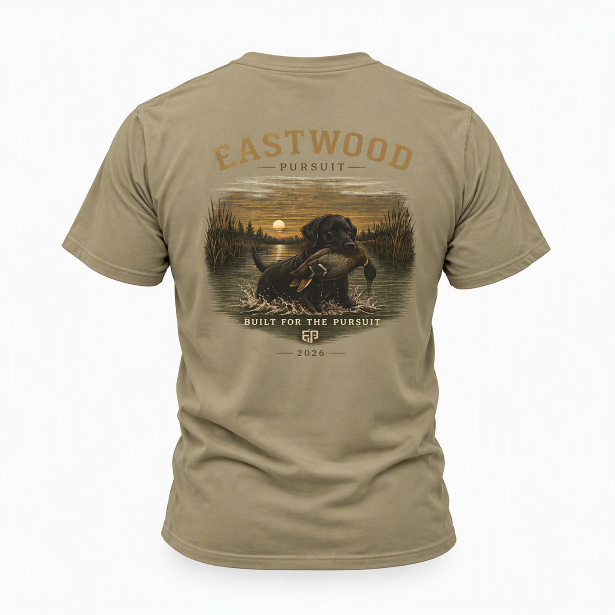 Eastwood Pursuit Duck Hunting Scene T-Shirt | Vintage Waterfowl Artwork
