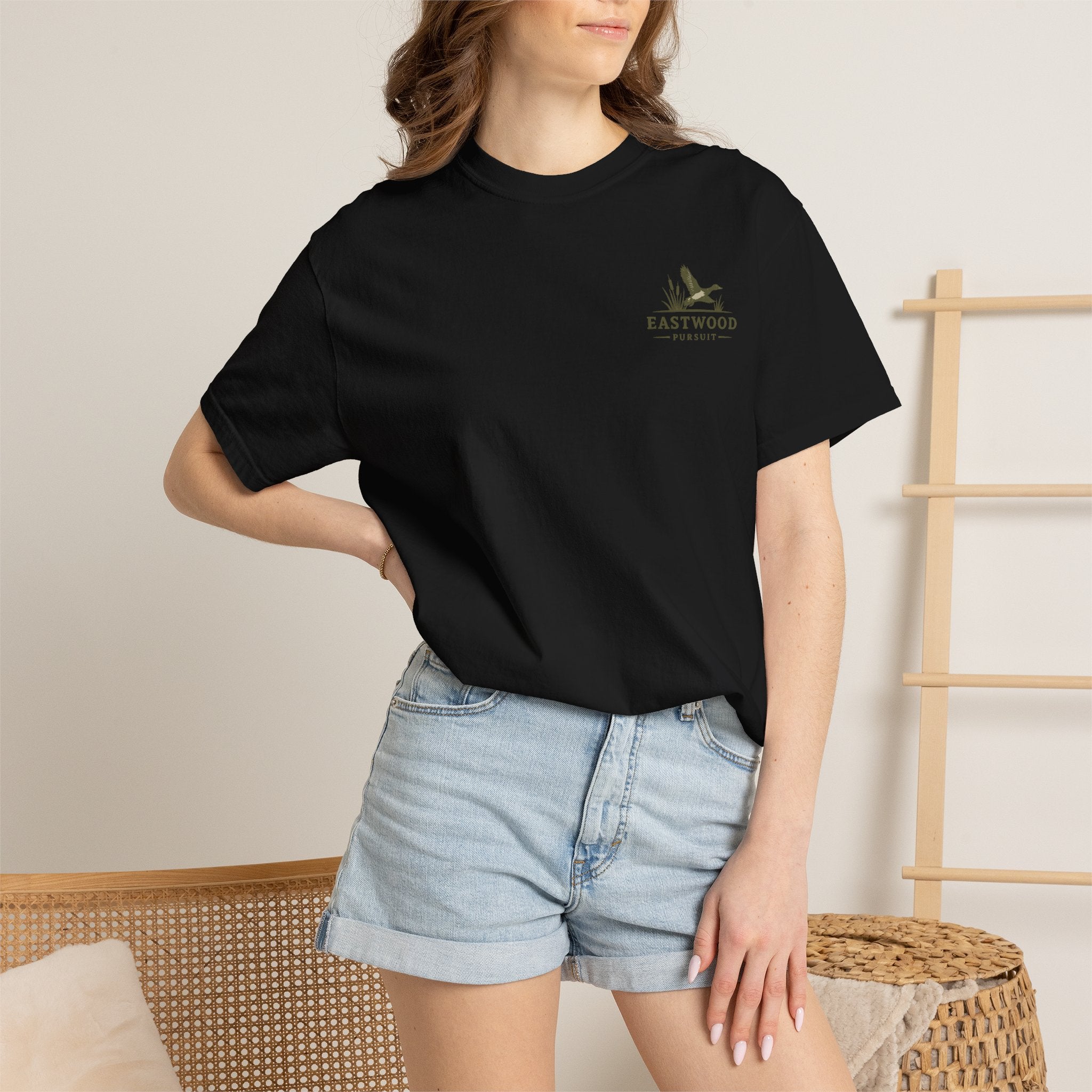 Eastwood Pursuit Duck Hunting Scene T-Shirt | Vintage Waterfowl Artwork