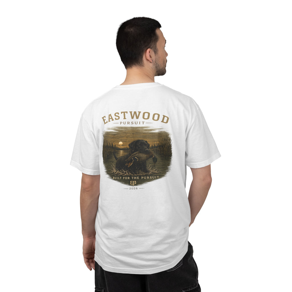 Eastwood Pursuit Duck Hunting Scene T-Shirt | Vintage Waterfowl Artwork