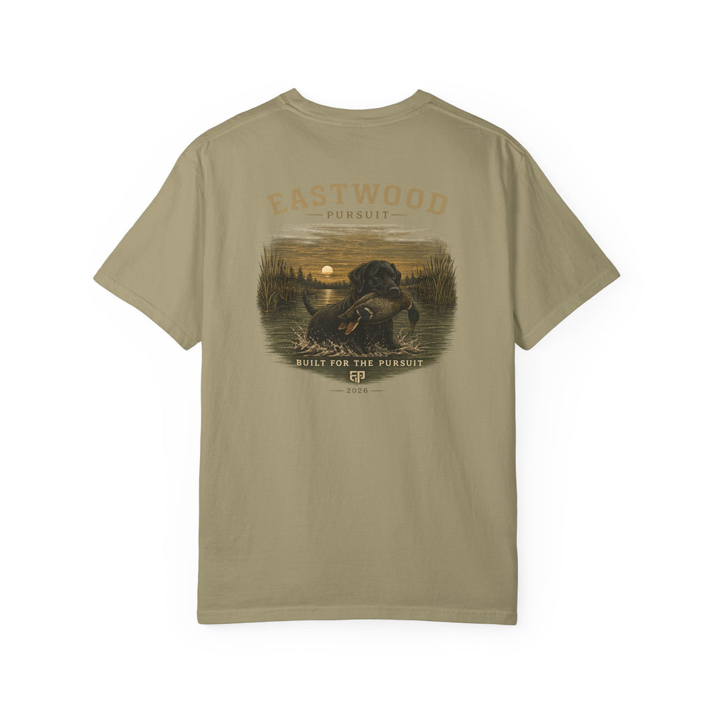 Eastwood Pursuit Duck Hunting Scene T-Shirt | Vintage Waterfowl Artwork