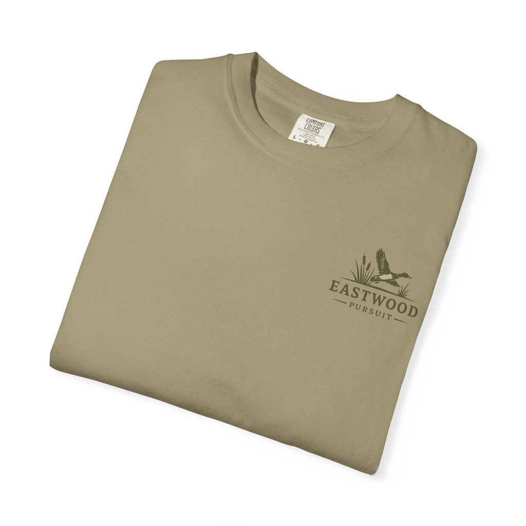 Eastwood Pursuit Duck Hunting Scene T-Shirt | Vintage Waterfowl Artwork