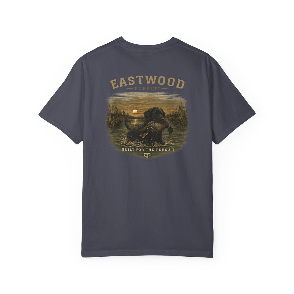 Eastwood Pursuit Duck Hunting Scene T-Shirt | Vintage Waterfowl Artwork