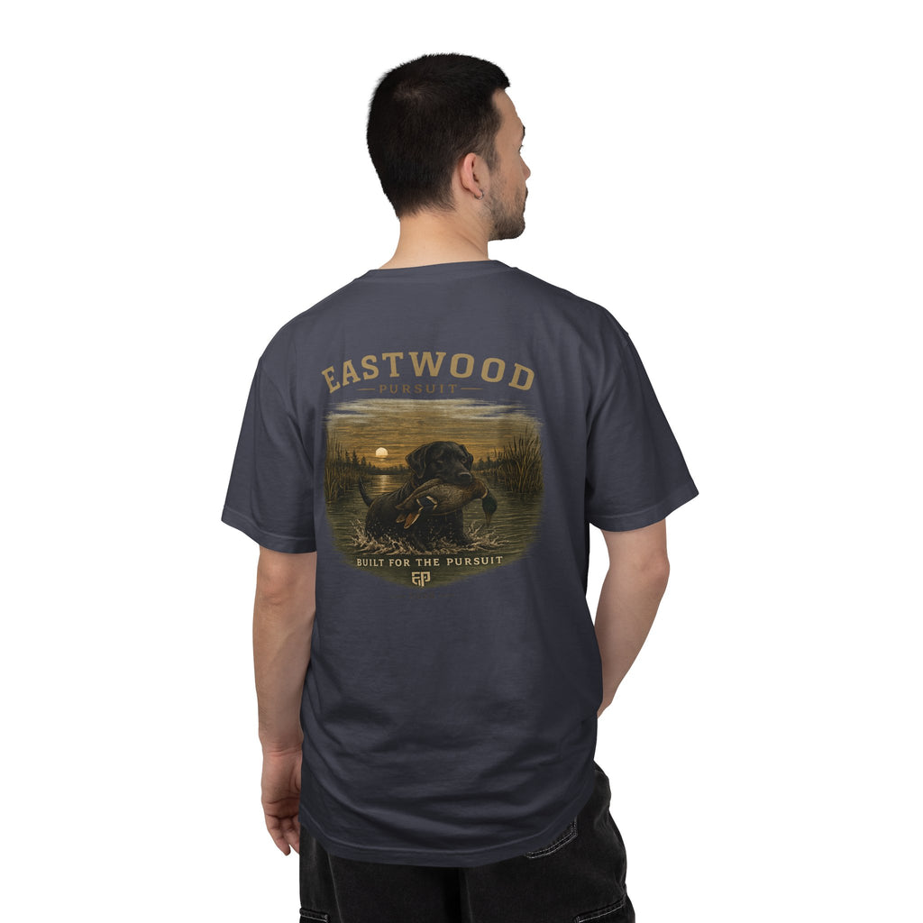 Eastwood Pursuit Duck Hunting Scene T-Shirt | Vintage Waterfowl Artwork