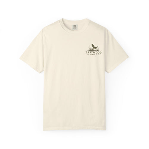 Yellow Lab Hunting T-Shirt — "Eastwood Pursuit" Graphic Tee