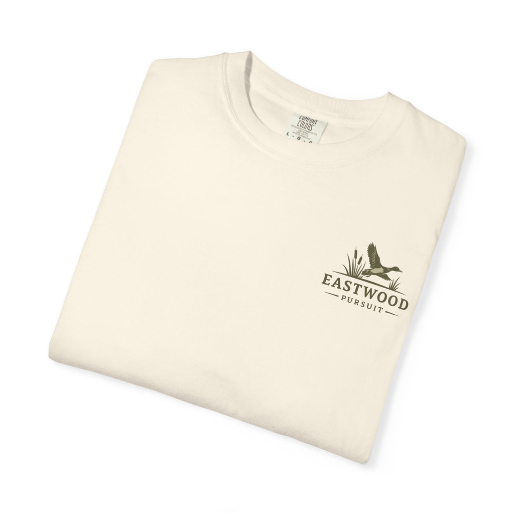 Eastwood Pursuit Duck Hunting Scene T-Shirt | Vintage Waterfowl Artwork