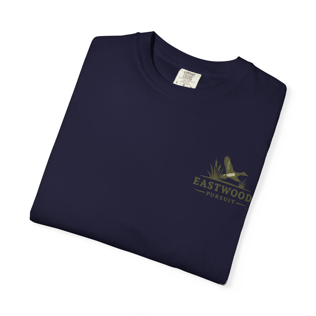 Yellow Lab Hunting T-Shirt — "Eastwood Pursuit" Graphic Tee