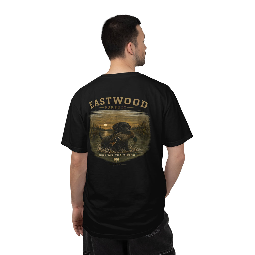 Eastwood Pursuit Duck Hunting Scene T-Shirt | Vintage Waterfowl Artwork