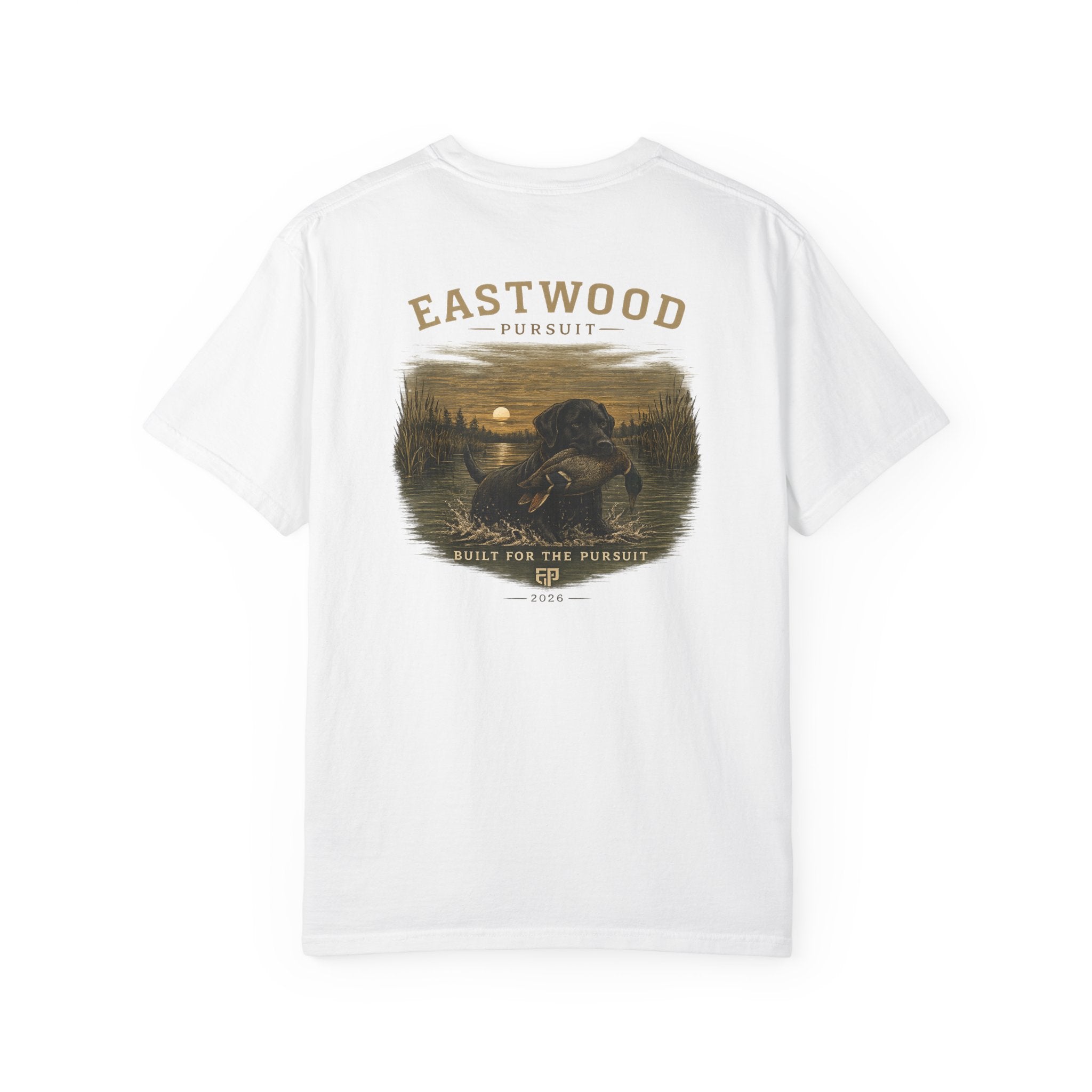 Eastwood Pursuit Duck Hunting Scene T-Shirt | Vintage Waterfowl Artwork