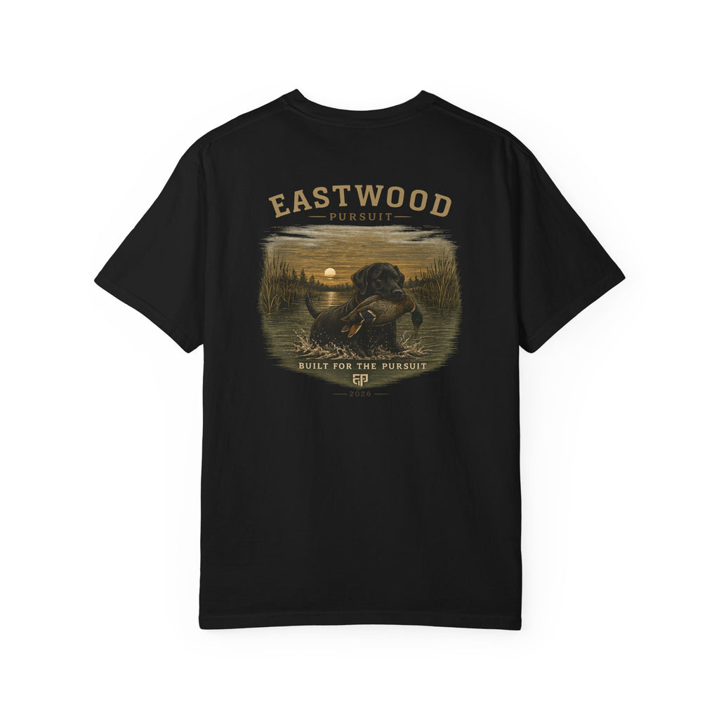 Eastwood Pursuit Duck Hunting Scene T-Shirt | Vintage Waterfowl Artwork