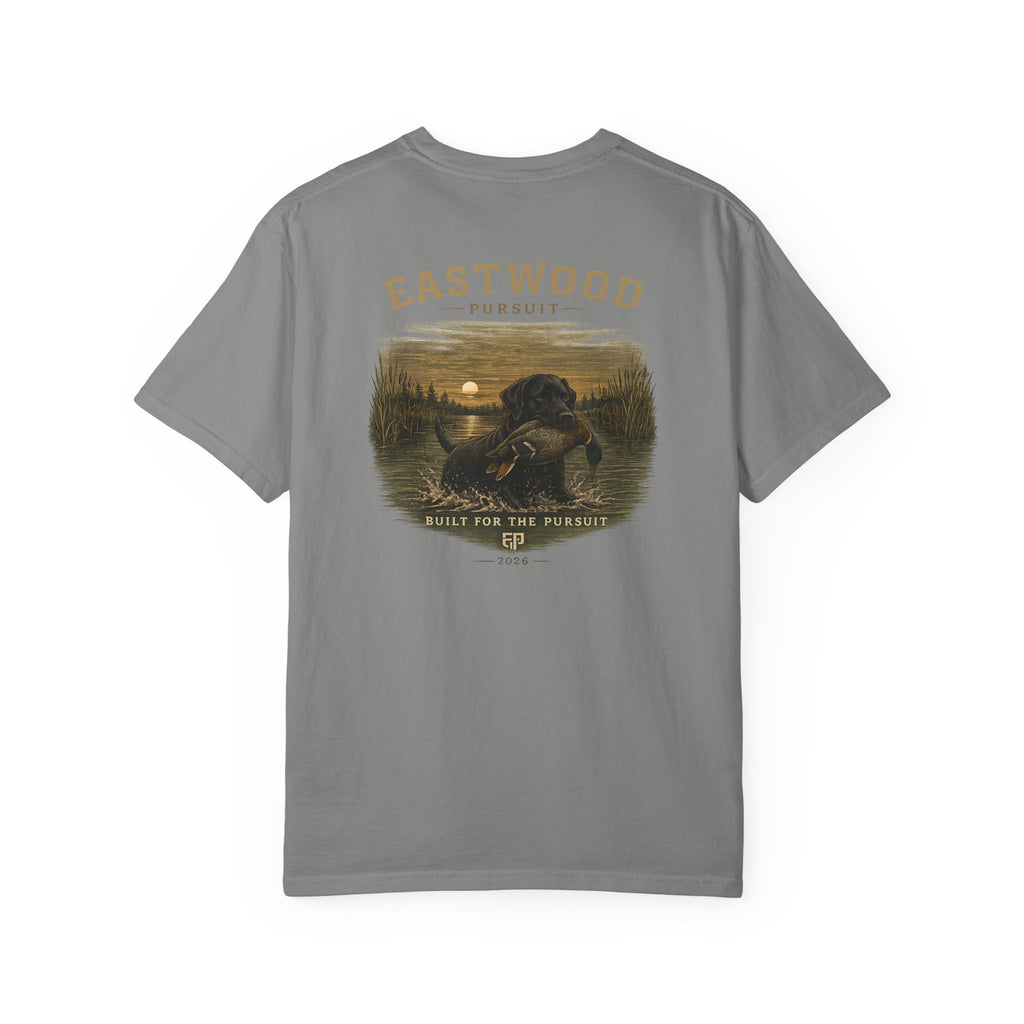 Eastwood Pursuit Duck Hunting Scene T-Shirt | Vintage Waterfowl Artwork